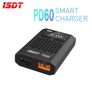 ใหม่ ที่ชาร์จแบตเตอรี่ ISDT PD60 60W 6A Type-C อินพุตบาลานซ์ FPV สําหรับโดรนบังคับ 1-4S Lipo