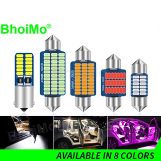 Bhoimo ไฟสัญญาณ Led 28 มม. 24SMD BA9S T4W 31 มม. 3W C3W C10W C5W 36 มม. 39 มม. 41 มม. 3014 DC12V สําหรับติดป้ายทะเบียนรถยนต์