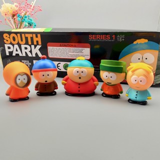 The South Park Figure Set Toys Eric Stan Kyle Kenny and Butters Anime Pvc Action Figure Collection Toy Cake Topper