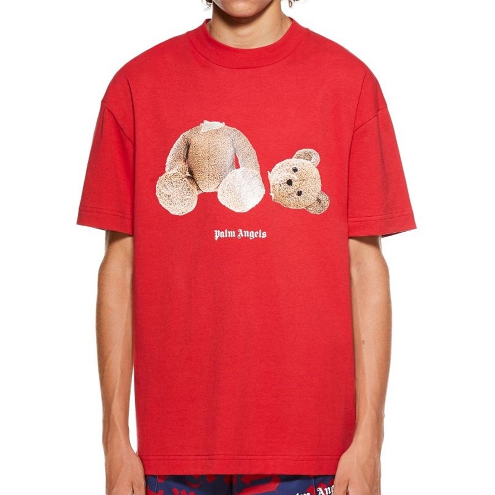 (In stock) Palm Angel men's fashion bear print cotton ring nursing short-sleeved T-shirt