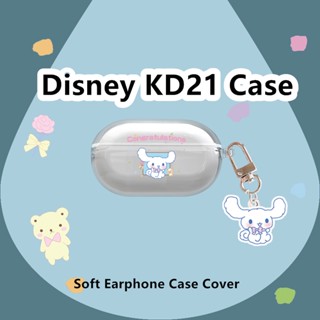 เคสหูฟัง แบบนิ่ม ลายการ์ตูนดิสนีย์น่ารัก สีโปร่งใส สําหรับ KD21