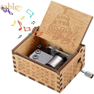 Wooden Hand-Crank Music Box Musical Box Orgel
