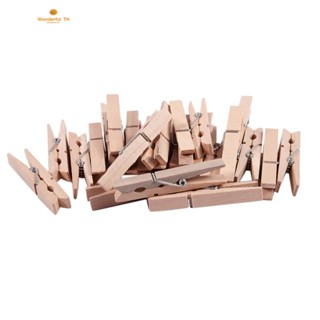 Wooden Clothes Pins Pegs Hanging Clips 24 Pcs