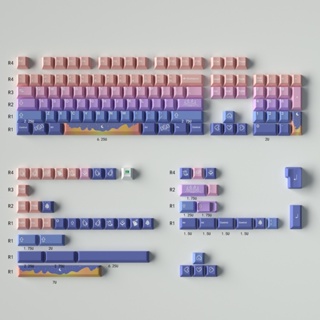 Gmk ปุ่มกดคีย์บอร์ดภาษาอังกฤษ PBT Cherry Profile SUB-DYE สําหรับคีย์บอร์ด 104 68 87 Mechanical