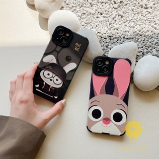 For เคสไอโฟน 14 Pro Max [Cute Rabbit Bunny] เคส Phone Case For iPhone 14 Pro Max Plus 13 12 11 X XS Max XR SE 8 7 For เคสไอโฟน11 Ins Korean Style Retro Classic Couple Shockproof Protective TPU Cover Shell