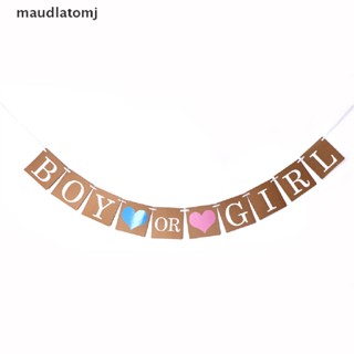 Maud 1set Boy Or Girl Baby Shower Party Hanging Garland Gender Reveal Bung Banner EN