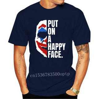 [S-5XL] ขายดี เสื้อยืดลําลอง แขนสั้น พิมพ์ลาย Joker Put On A Happy Face On Joaquin Phoenix Nd044 สีดํา สําหรับผู้ชาย LKn