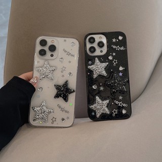 เคสโทรศัพท์มือถือ TPU นิ่ม ลายกลิตเตอร์ดาว สําหรับ iPhone 14 8plus 13Pro 11 11Pro 11Promax 7plus X XR 12 caser 12Pro 12Promax 13Promax 14plus 14Pro 14Promax 7G 8G