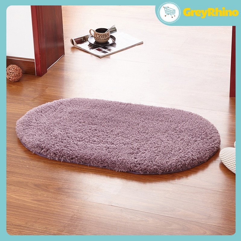 DIWI พรมเช็ดเท้า ผ้าเช็ดเท้า ขนนุ่มพิเศษ  เกรดพรีเมี่ยมกันลื่น ขนาด 60 x 40 ซม พรมดักฝุ่น  มี 4 สี