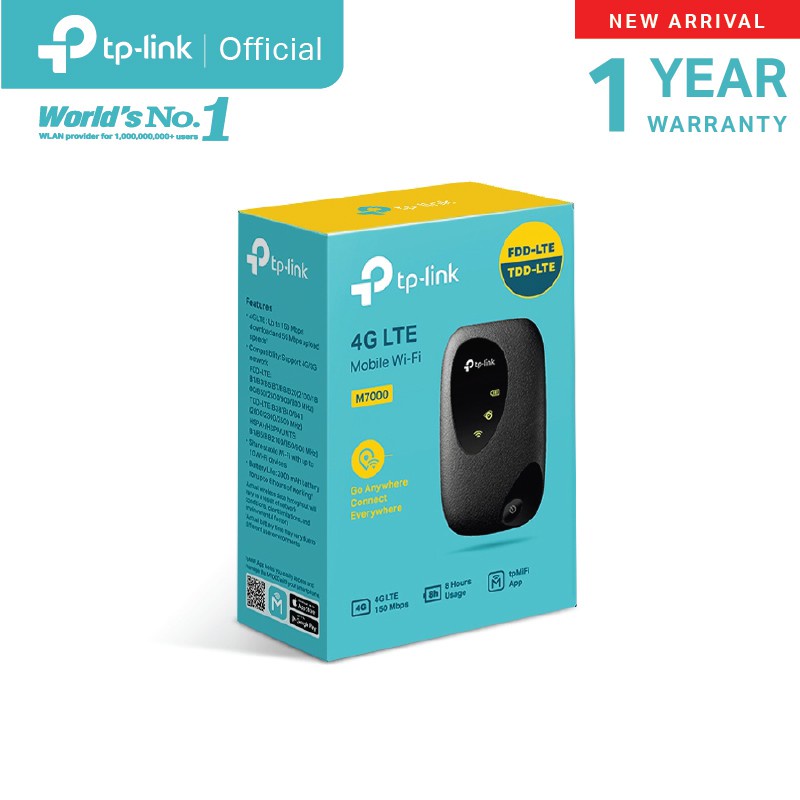 Pocket WiFi TP-Link M7000 ใช้ได้ทุกที่ รองรับ4G LTE ใช้ได้ทุกซิม ประกัน 1 ปี