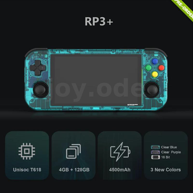 Retroid Pocket 3 Plus 4GB RAM 128GB ROM Android 11 Handheld Game Console WiFi bluetooth for PSP DC FC N64 MAME