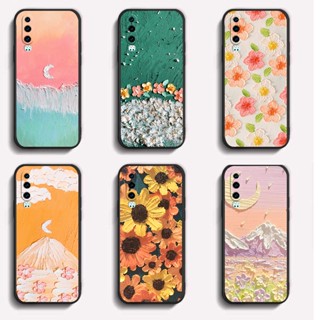 เคส Huawei P30 Lite P30 P40 P50 Pro Plus เคสโทรศัพท์ กราฟฟิตี้ มือถือ นิ่ม ดอกไม้ สวยงาม สีชมพู สีม่วง ฝาครอบดอกไม้