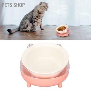 Pets Shop ชามแมวป้องกันการลื่นของเครื่องล้างจานไมโครเวฟปลอดภัยจานสัตว์เลี้ยงยกเซรามิกพร้อมขาตั้งเอียงสำหรับน้ำอาหาร