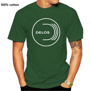 เสื้อยืดผ้าฝ้าย 100% พิมพ์ลาย Westworld Delos Inc แฟชั่นคู่รัก สําหรับผู้ชายS-5XL