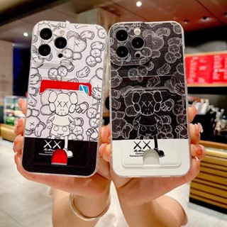 For Samsung Galaxy S21 S22 S23 Plus Note8 Note9 Note10 Note20 Ultra A12 A22 A32 A52 A52S A72 S20 FE Fashion KAWS TPU Phone Case With Card Slots