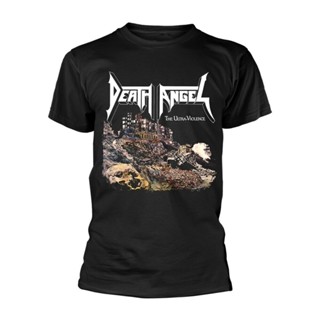 [S-5XL] เสื้อยืดลําลอง แขนสั้น พิมพ์ลาย Death angel the ultra-violence สีดํา เข้ากับทุกการแต่งกาย สําหรับผู้ชาย