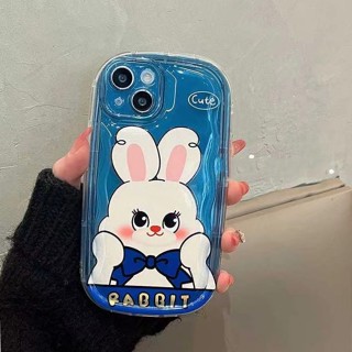 เคสโทรศัพท์มือถือ ซิลิโคนนิ่ม TPU ใส ลายกระต่าย สําหรับ IPhone 14 13 12 11 Pro Max 8 7 Plus X XR XS 6 6S SE 2020