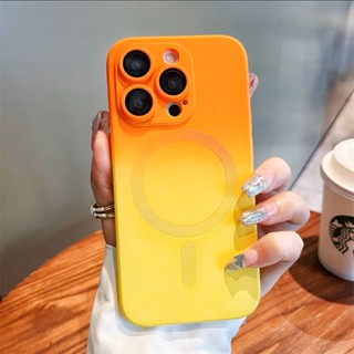 เคสโทรศัพท์มือถือแบบนิ่ม กันกระแทก ไล่โทนสีเมทัลลิก พร้อมฟิล์มแม่เหล็ก สําหรับ iPhone 11 12pro max 11pro max