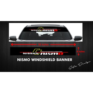 สติกเกอร์ไวนิล สําหรับติดตกแต่งกระจกหน้ารถยนต์ Nissan Nismo