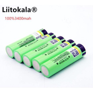 [ซื้อ 2 ก้อนฟรีกล่อง] ถ่านชาร์จ 18650E  LiitoKala  หัวแบน  3400mAh ประกันความแท้โดย LiitoKala ถ่าน