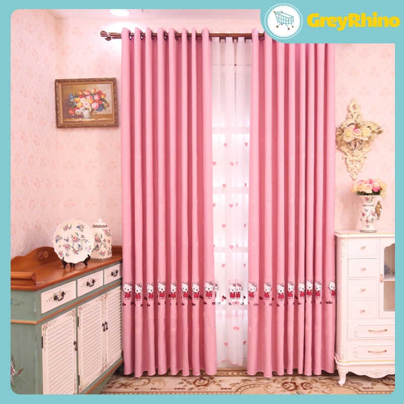 อุปกรณ์ ตกแต่งบ้าน HelloKitty ผ้าม่าน ม่านห้องนอนและห้องนั่งเล่น น้ำหนักสูง กันแสง สำเร็จรูป ราคาถูก