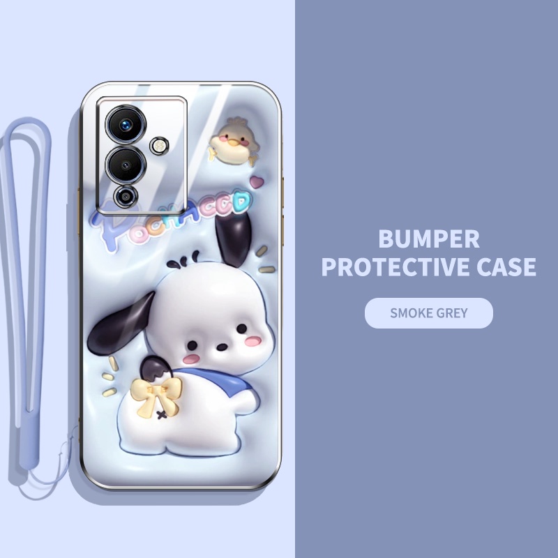 เคสโทรศัพท์มือถือ ลายสัตว์ และพืชน่ารัก 3D พร้อมสายคล้อง สําหรับ Infinix Note 12 Pro 4G 5G X676B X67