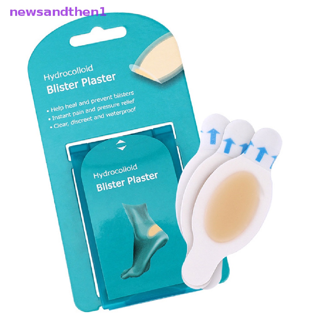 Newsandthen1 4 ชิ้น Foot Blister Patch พลาสเตอร์กาว Hydrocolloid Gel Anti-wearing Foot Care