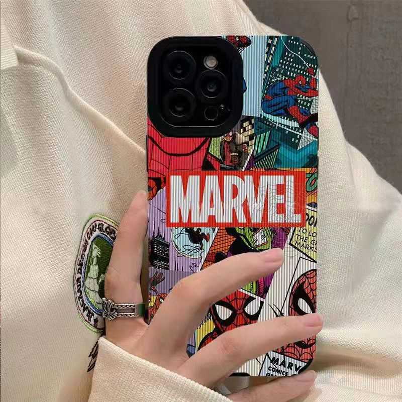Cases, Covers, & Skins 27 บาท 【ผิวหนังแกะ】เคสโทรศัพท์มือถือนิ่ม กันกล้อง ลาย Marvel Spider Man สําหรับ IPhone 6S 7 Plus 8 Plus X XS XR XS Max 11 13 12 14 PRO Max 14 Plus 12 13 Mini Mobile & Gadgets