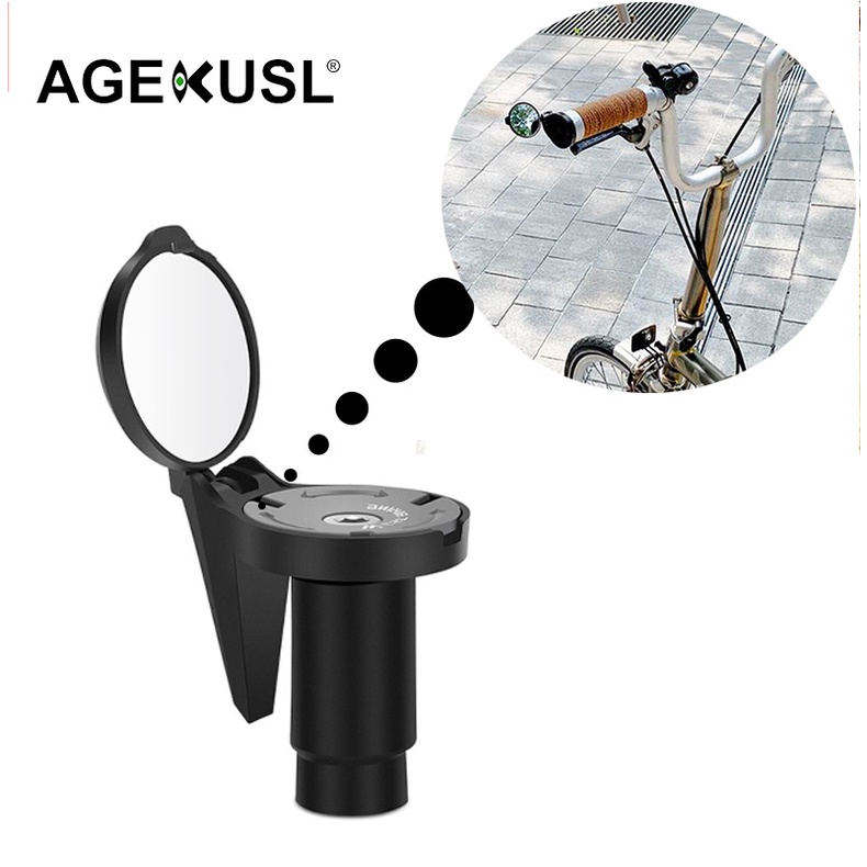 Agekusl กระจกมองหลัง แบบนูน หมุนได้ ปรับได้ สําหรับติดแฮนด์รถจักรยาน MTB ราคา ถูกที่สุด ดีลบีเคเค