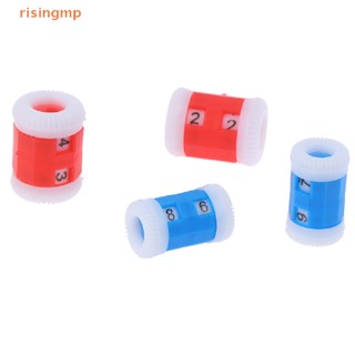 [risingmp] 2Red +2Blue Plastic Knitg s Row Counter Lines Number Calculator Tool