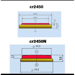 ถ่านกระดุม* Renata CR2450N จำนวน 1ก้อน *รีโมท BMWของแท้ 💯%, CR2450 N , made in Swiss ถ่าน