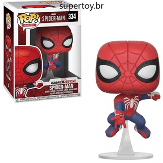 ฟิกเกอร์ Funko Pop 334 Spider-Man Marvel ของเล่นสําหรับเด็ก