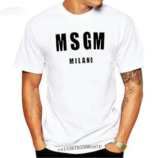 [S-5XL] เสื้อยืดลําลอง แขนสั้น พิมพ์ลาย Msgm Milano เข้ากับทุกการแต่งกาย สไตล์คลาสสิก สําหรับผู้ชาย 430548