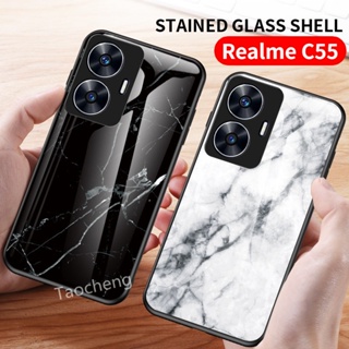 เคสโทรศัพท์มือถือแบบนิ่ม TPU กันกระแทก ลายหินอ่อน หรูหรา สําหรับ Realme C55 C53 C51 Narzo N53 NFC RealmeC55 RealmeC53 NarzoN53 4G 2023