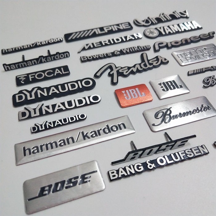 สติ๊กเกอร์สัญลักษณ์อลูมิเนียม DECALS LOGO BOSE JBL HARMAN KARDON GRADE - HarmanK Tulisan