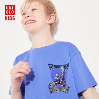 Uniqlo เสื้อผ้าเด็ก / เด็กผู้ชาย / เด็กผู้หญิง (UT) เสื้อยืด พิมพ์ลาย Ultraman (อุลตร้าแมน แขนสั้น)