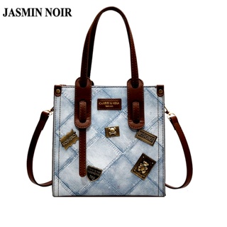 Jasmin NOIR กระเป๋าถือ กระเป๋าสะพายไหล่ หนัง PU สไตล์เรโทร สําหรับสตรี