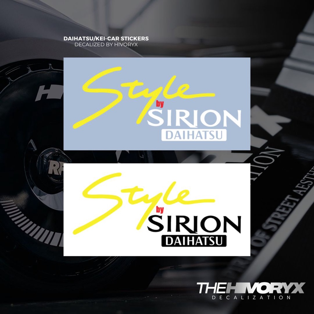 STYLE BY SIRON DAIHATSUDAIHATSU/TOYOTA/KEI CAR/KCAR CAR DECAL AUTOMOTIVE DIE-CUT สติ๊กเกอร์ไวนิล – H