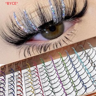 Byce&gt; ใหม่ ขนตาปลอม กลิตเตอร์ 12 สี สําหรับแต่งหน้า คอสเพลย์