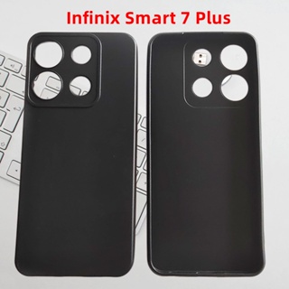 Infinix Smart 7 Plus Smart 7 HD Smart 7 เคสเคลือบด้าน สีดํา TPU ฝาครอบป้องกันการตก