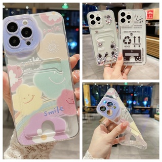 เคสโทรศัพท์มือถือนิ่ม ลายนักบินอวกาศหน้ายิ้ม พร้อมช่องใส่บัตร สําหรับ Vivo Y21 Y21S Y21A Y21T Y21e Y33S 4G Y33T Y21G Y32 Y20 Y20i Y20S Y11S Y12A Y12S Y20T Y20A