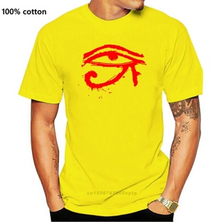 เสื้อยืดคอกลม แขนสั้น ผ้าฝ้าย 100% พิมพ์ลาย The Eye Of Horus Ra Egyptian Illuminati แฟชั่นคู่รัก สําหรับผู้ชายS-5XL