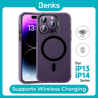 [Benks Official] เคสโทรศัพท์มือถือ กันกระแทก ป้องกันรอยนิ้วมือ ปุ่มโลหะ สําหรับ IPhone 14 13 Pro Max