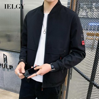 IELGY เสื้อแจ็กเก็ต แขนยาว ทรงสลิม สไตล์เกาหลี สําหรับผู้ชาย