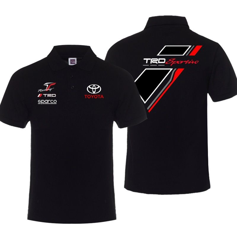 ATTITUDE Toyota TOYOTA เสื้อยืดแขนสั้นเสื้อโปโลเสื้อผ้าโลโก้สําหรับผู้ชายและผู้หญิง