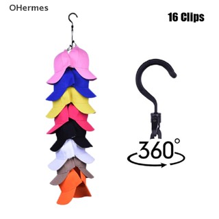 [OHermes] 16 Clips Baseball Cap Rack Hat Holder Rack Home Organizer Storage Door Hanger [TH]