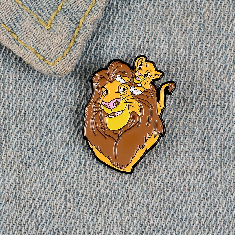 Animal Lion Enamel Pins Cartoon Animation Fierce Lion King Lapel Brooches Badge Jewelry Accessories Gift for Kid ราคา ถูกที่สุด ดีลบีเคเค แกลเลอรีภาพที่ 7