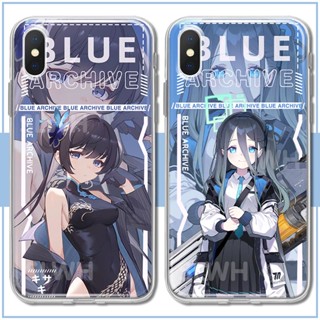 Two-Dimensional Game Blue Archive Chouby Yayoi Hakko Miyu real transparent case sand wolf Hina Fisaki phone case compatible with iPhone 14 Apple 13 เคสโทรศัพท์มือถือ แบบใส ลายเกม