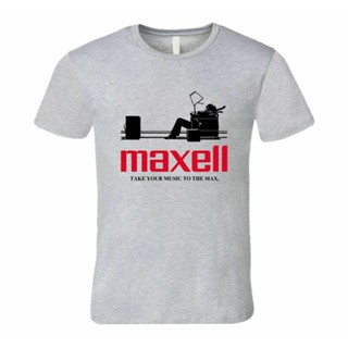 [S-5XL] เสื้อยืด พิมพ์ลาย Maxell Casette Tape 80s สไตล์วินเทจ แฟชั่นเรโทร สําหรับผู้ชาย ผู้หญิง ให้เป็นของขวัญวันเกิด