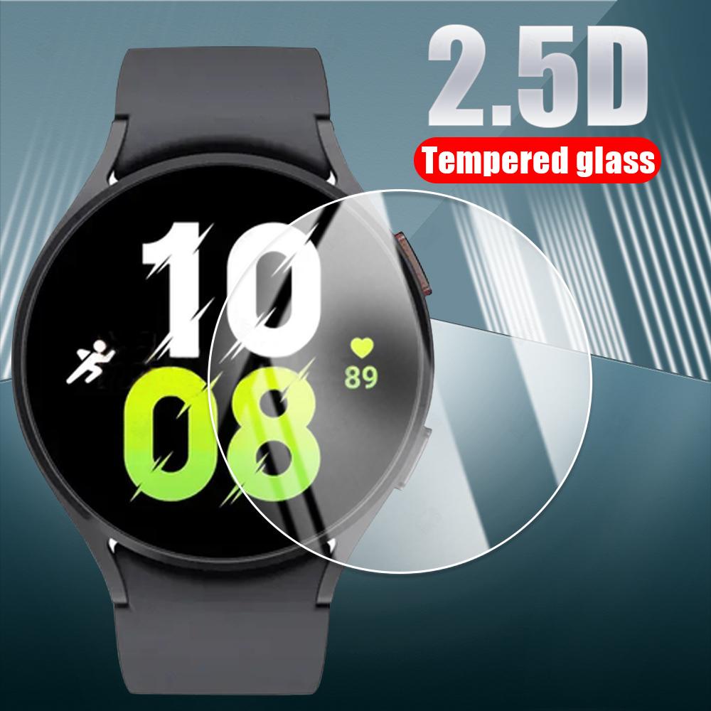 กระจกนิรภัยกันรอยหน้าจอ สําหรับ Samsung Galaxy Watch 5 Pro 45 มม. 44 มม. 40 มม. สมาร์ทวอทช์ HD ฟิล์มป้องกันรอยขีดข่วน